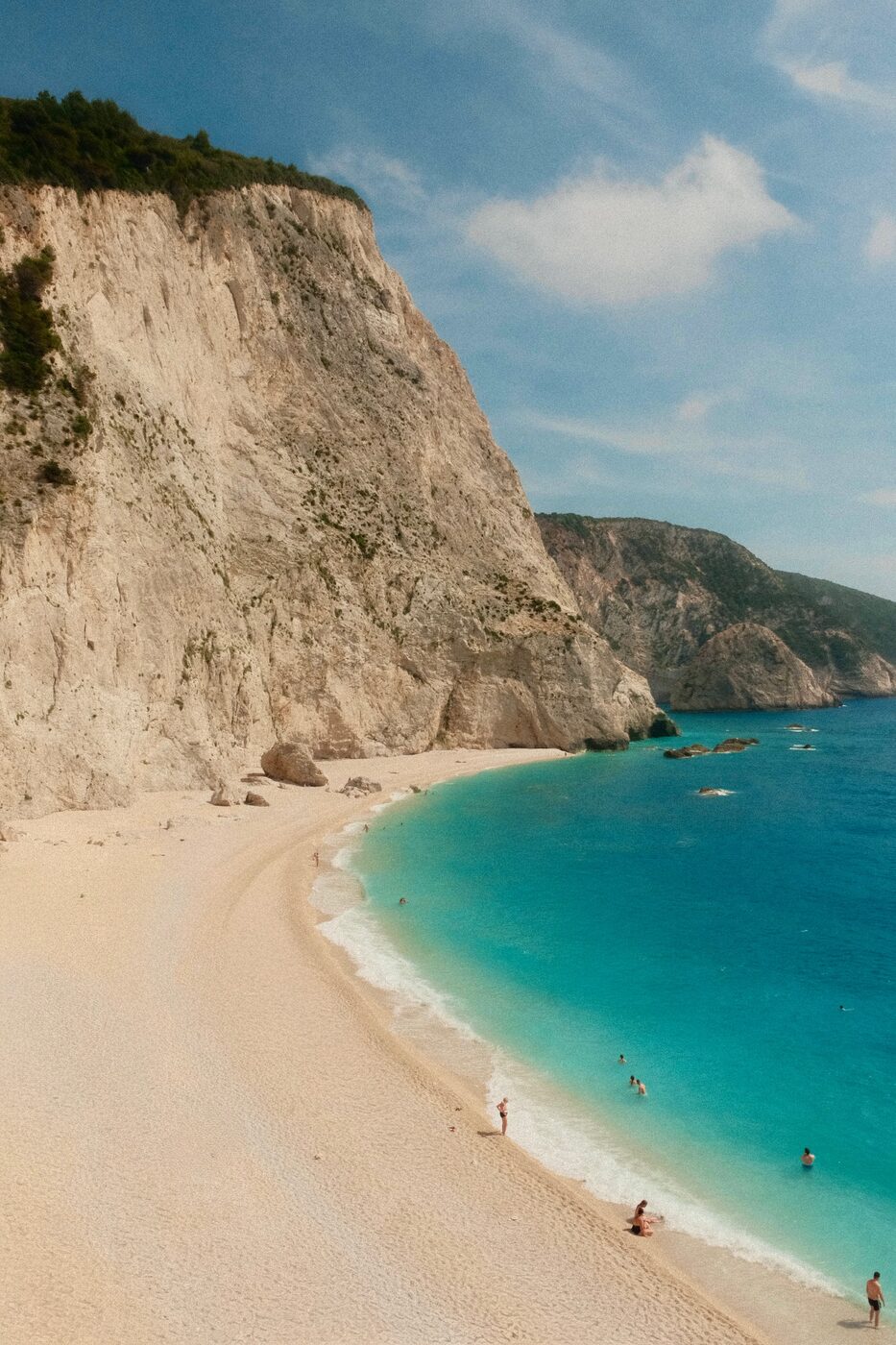 Beach and resort scene