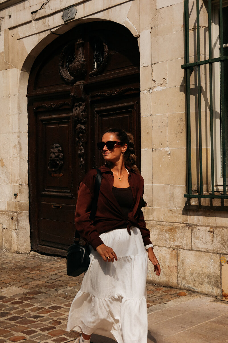Stefanie on location